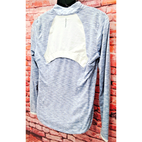Zero Restriction Shirt Womens Large Gray Long Sleeve Athletic Fit Quarter Zip - Picture 9 of 9